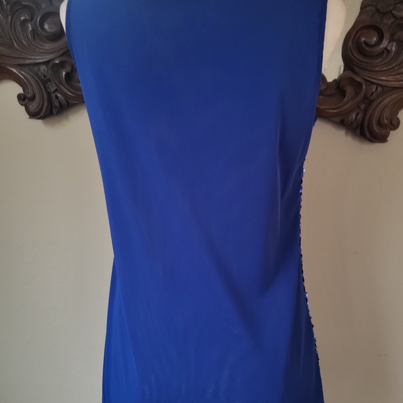 Elegant Midnight Blue Sequin Top - Picture 5 of 8